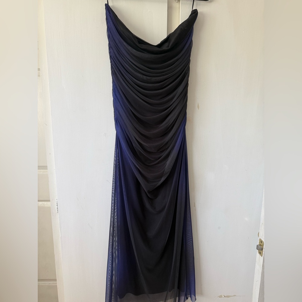 Zara Charcoal Draped Dress